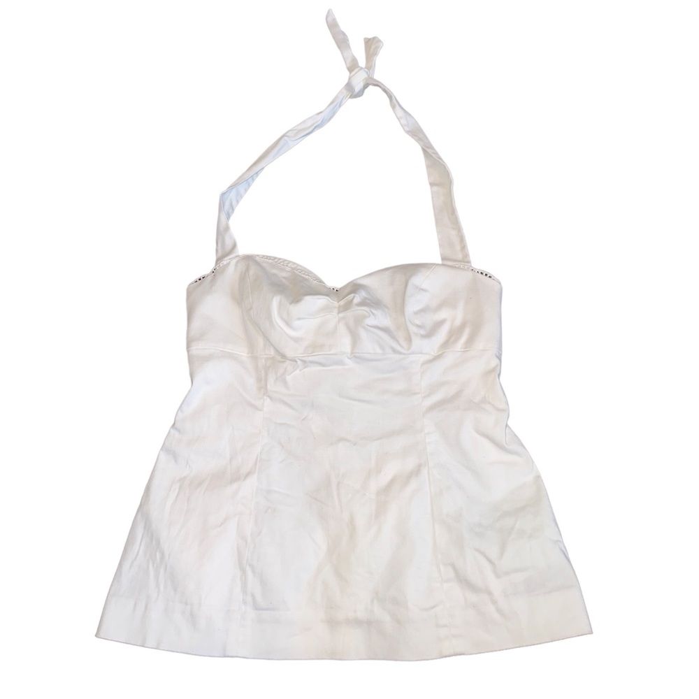 Women's Lily Pulitzer Structured White Halter Top